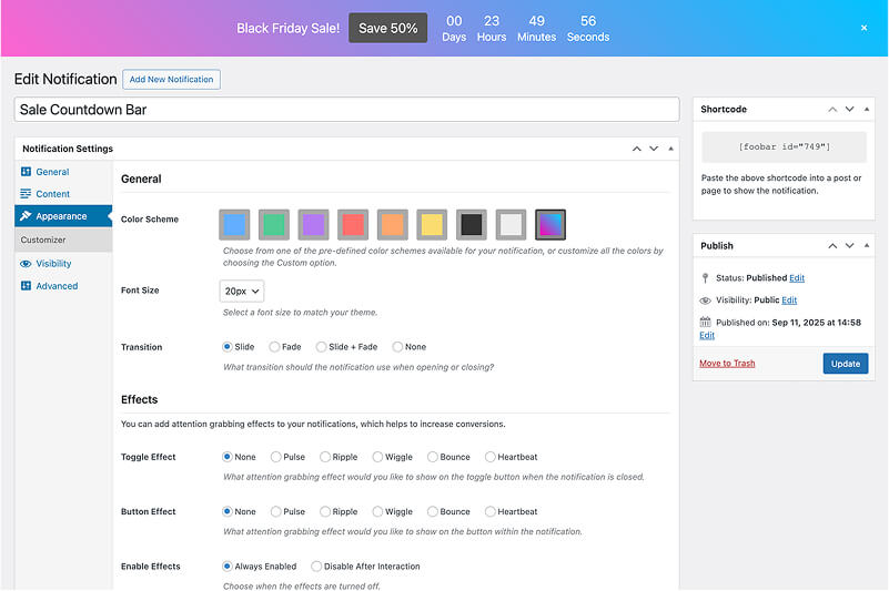 FooBar customization settings