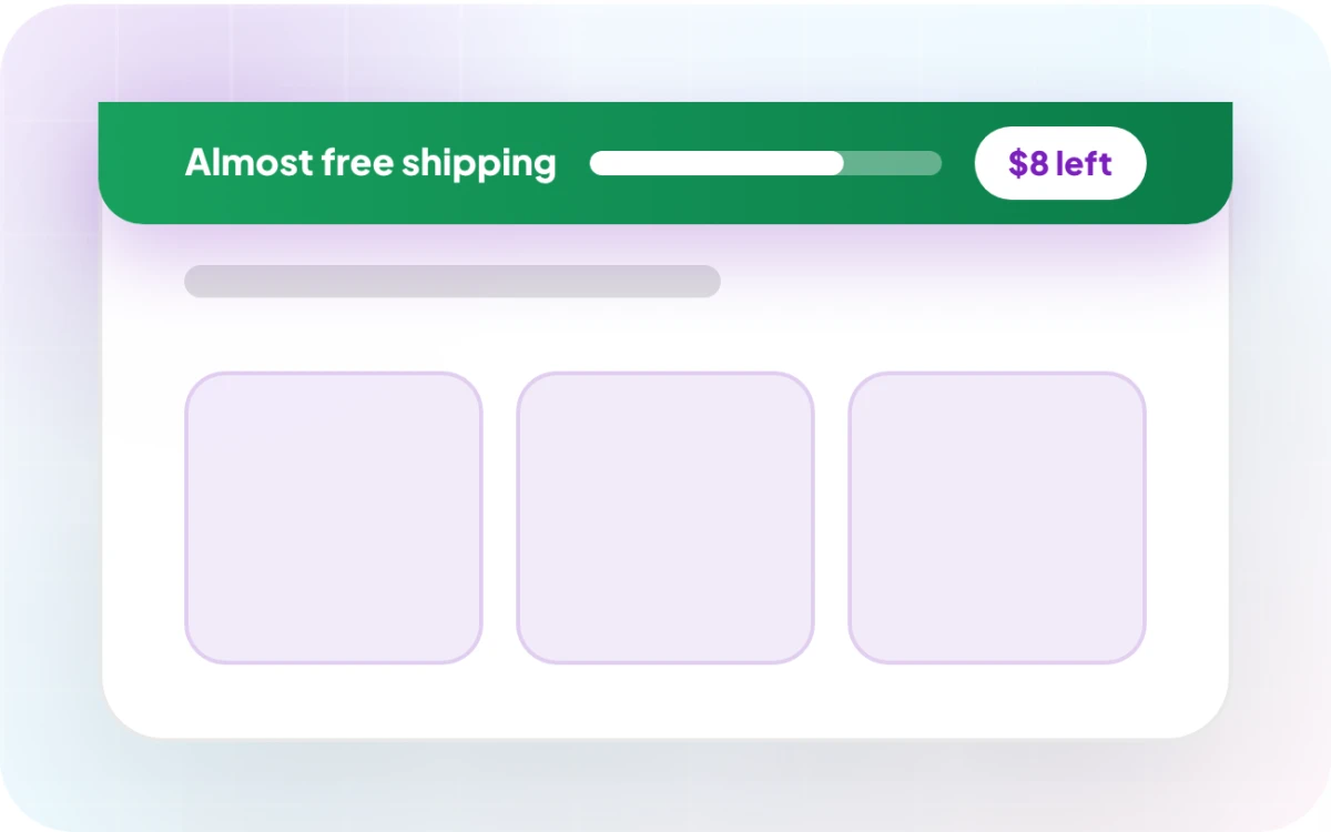 FooConvert Almost Free Shipping Bar demo thumbnail