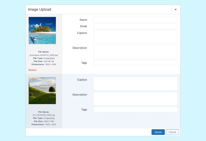 FooGallery User Uploads - Upload Form