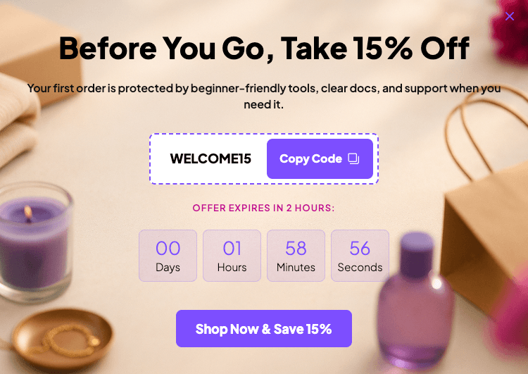 Fomo popup created with FooConvert’s AI popup builder